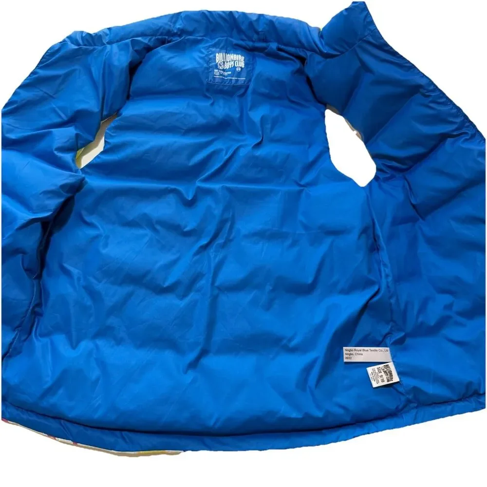 Billonaire Boys Club Puffer Vest Boys Size 9/10 Geo Camouflage Pattern Full Zip